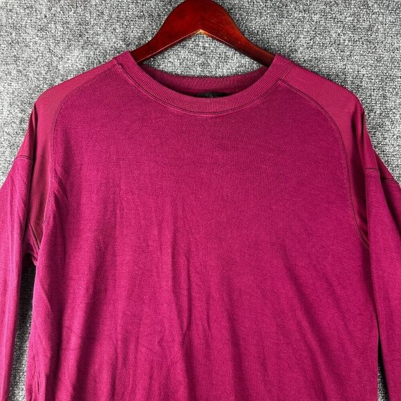 Donna Karan Active Top Womens Medium Purple Knit Pullover Toggle Hem - Picture 5 of 9